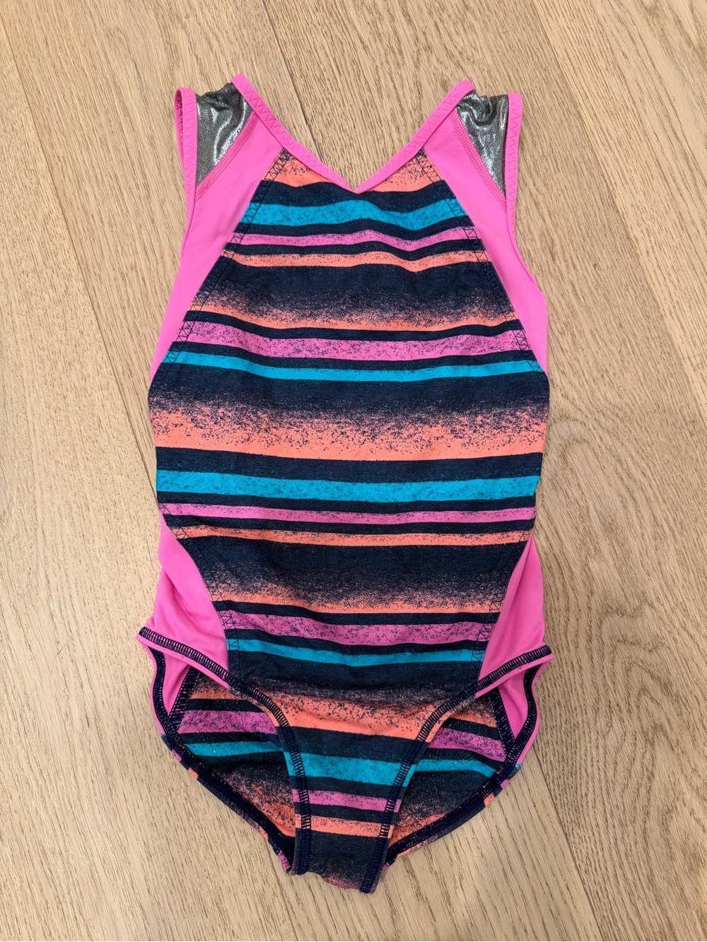 Ivivva by Lululemon Girls Pink Stripe Leotard - size 10